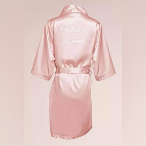 David's Bridal Other - Maid of Honor Embroidered Satin Robe *BRAND NEW*